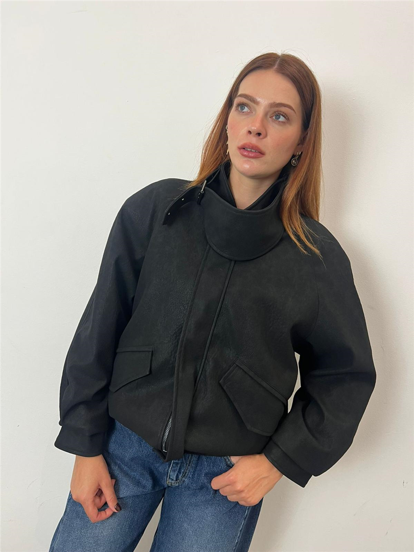 Chiodo Spalline - Haveone cod. KVS_R061  color:nero