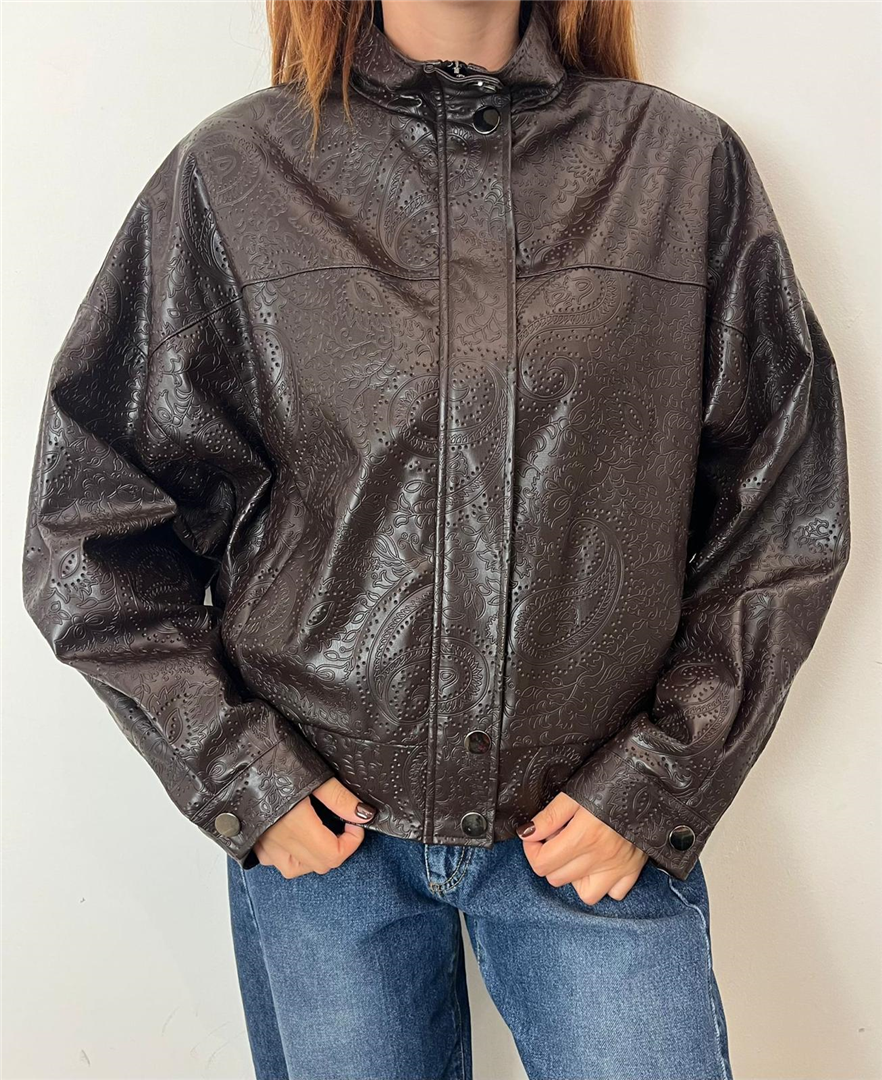 Bomber Ecopelle - Haveone cod. KGE_R052  color:marrone