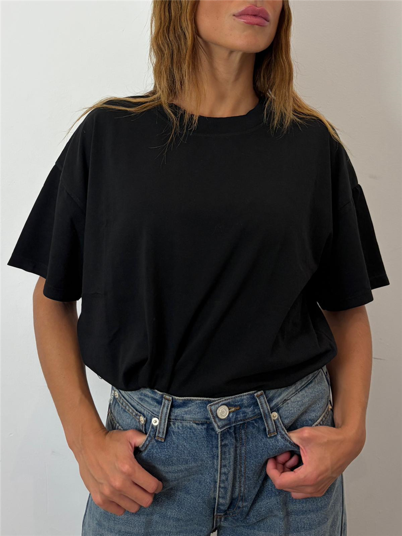 Maglia Scatola M/corta Paricollo - Haveone cod. MJS_R124  color:nero
