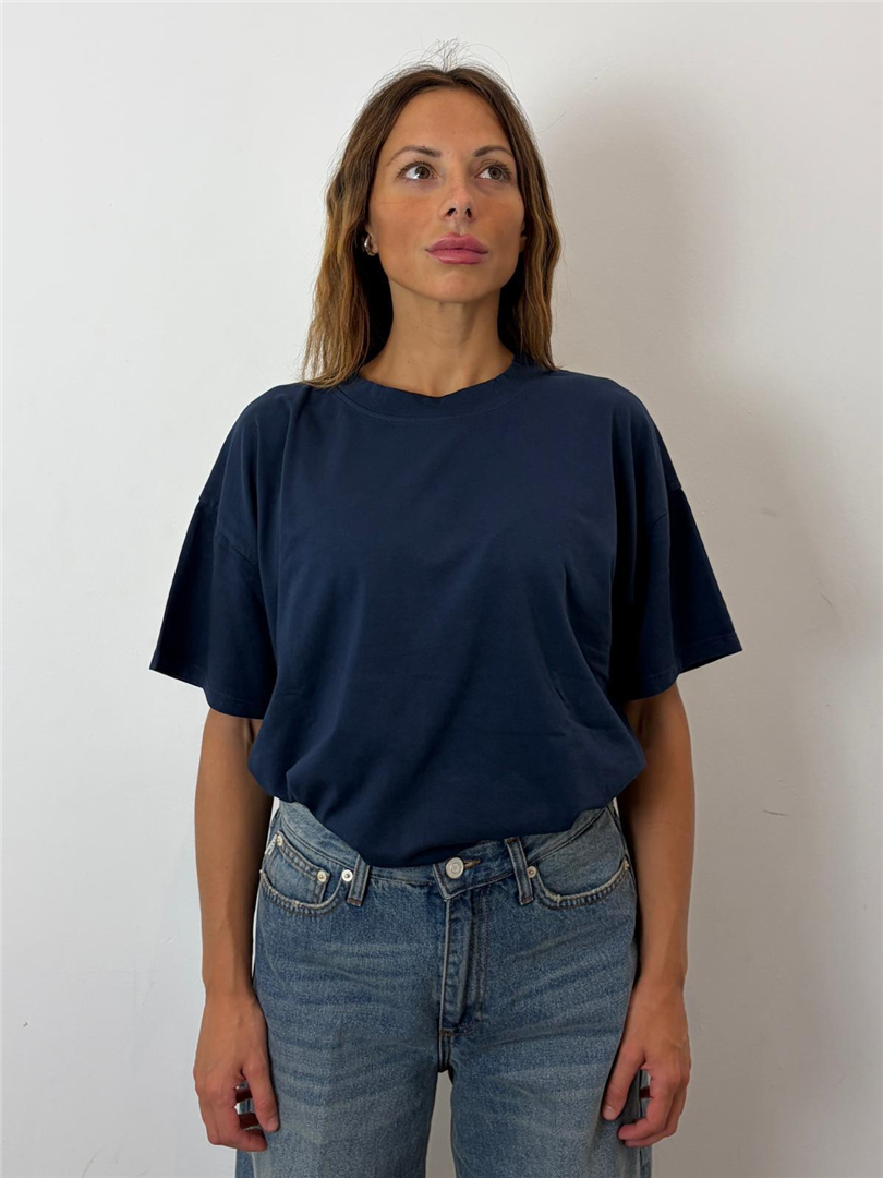 Maglia Scatola M/corta Paricollo - Haveone cod. MJS_R124  color:blu