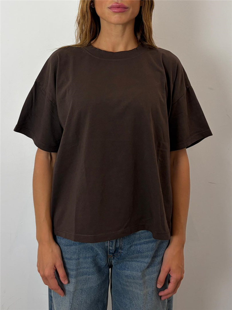 Maglia Scatola M/corta Paricollo - Haveone cod. MJS_R124  color:moro