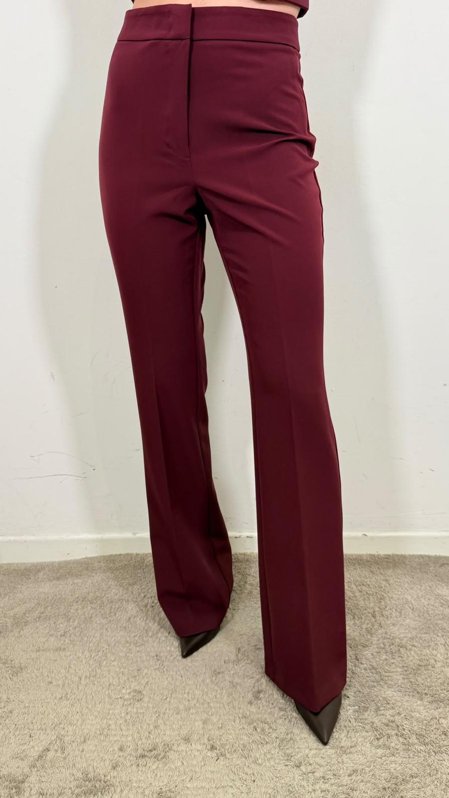 Daily Flare Pantalone A Zampa - Silence Limited cod. NP2003DAILY  color:bordeaux