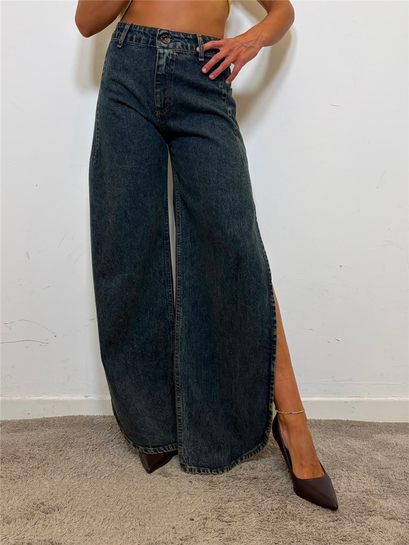 Vintage Cust Pant_jeans Con Aperture Laterali - Silence Limited cod. J011  color:denim