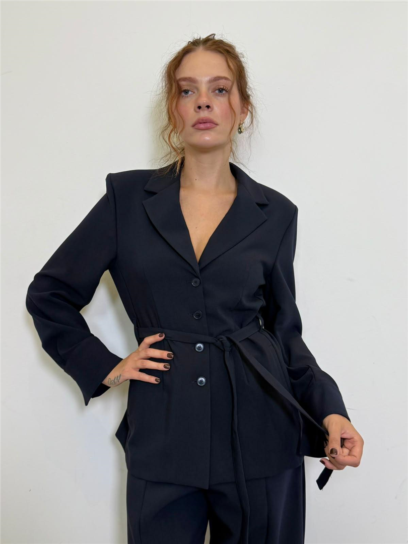 Blazer Con Cintura - Souvenir cod. W40S0319  color:blu navy