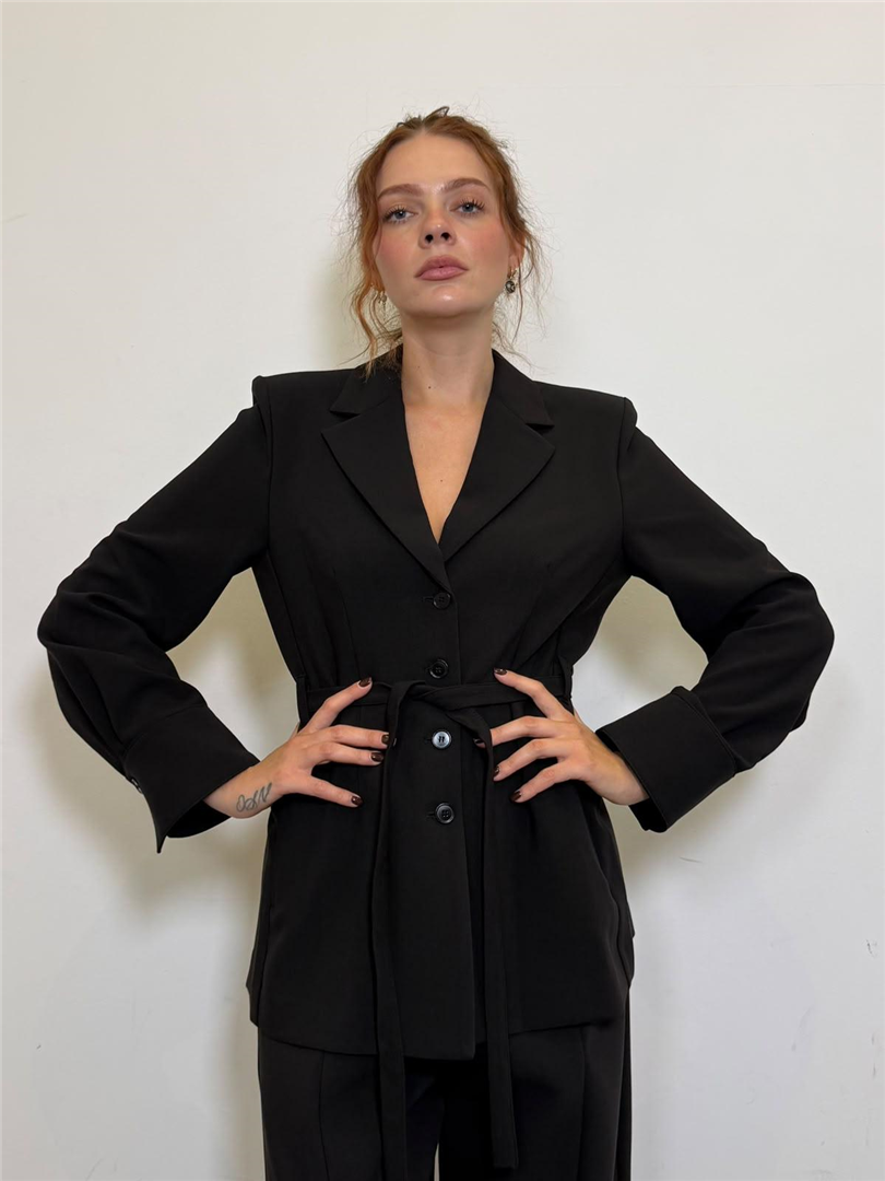 Blazer Con Cintura - Souvenir cod. W40S0319  color:nero