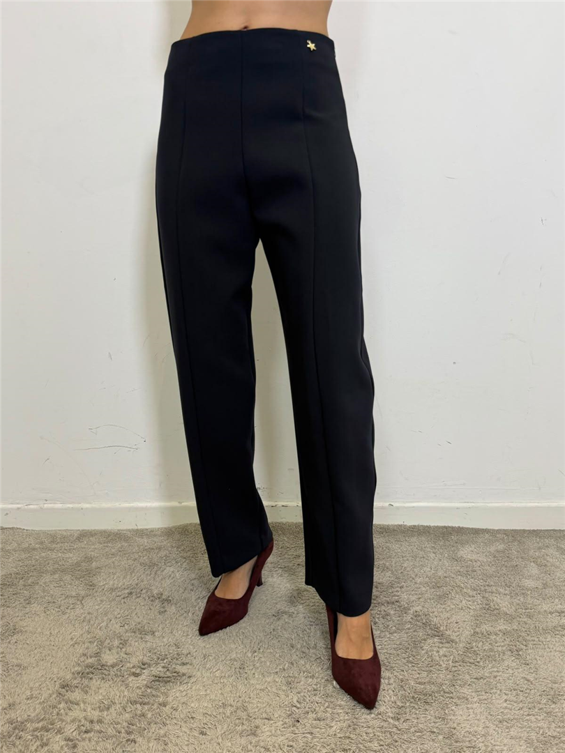 Pantalone Carrot Con Cinture In Rilievo - Souvenir cod. W40S0320  color:blu navy