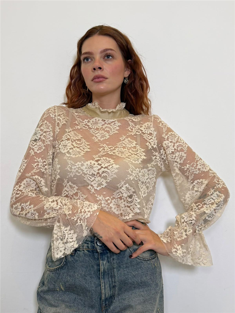 Camicia Collo Alto Pizzo - Haveone cod. CVE_R022  color:nero
