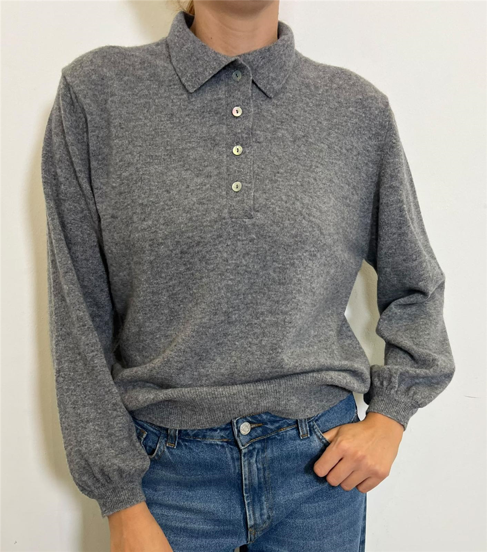 Maglia Polo Polsi Sbuffo - Haveone cod. MNC_R100  color:grigio