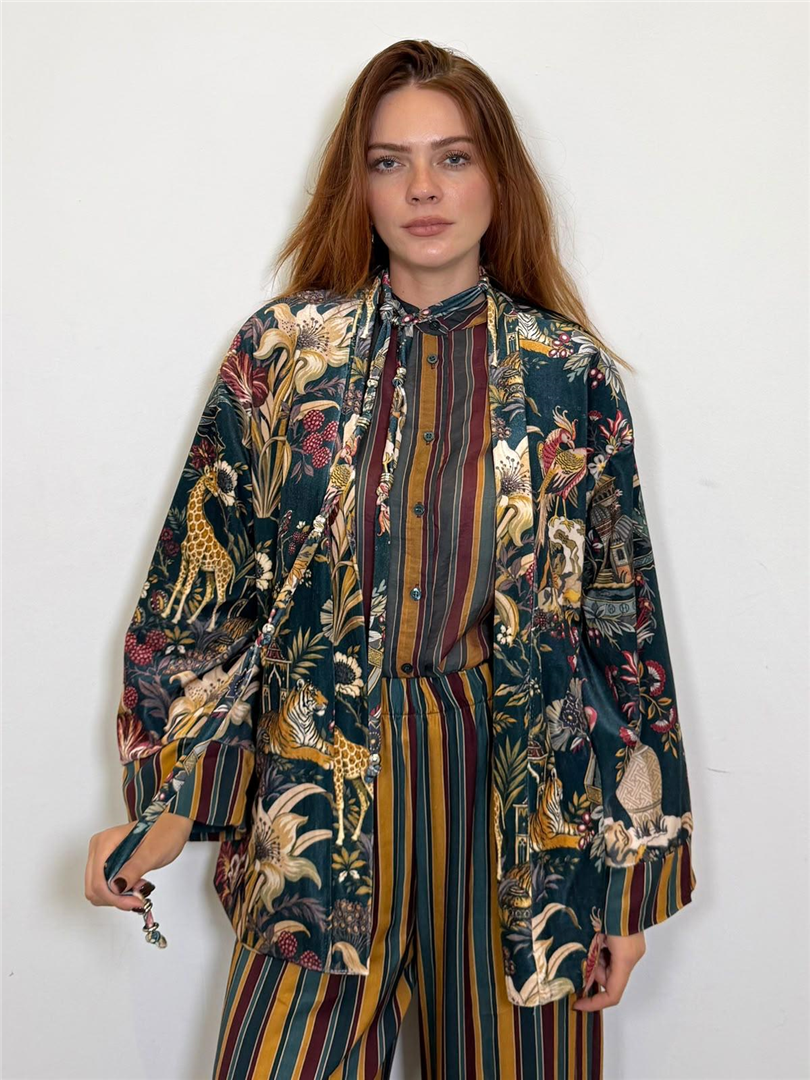Kimono Ciniglia - Haveone cod. KVS_R086  color:st. cina