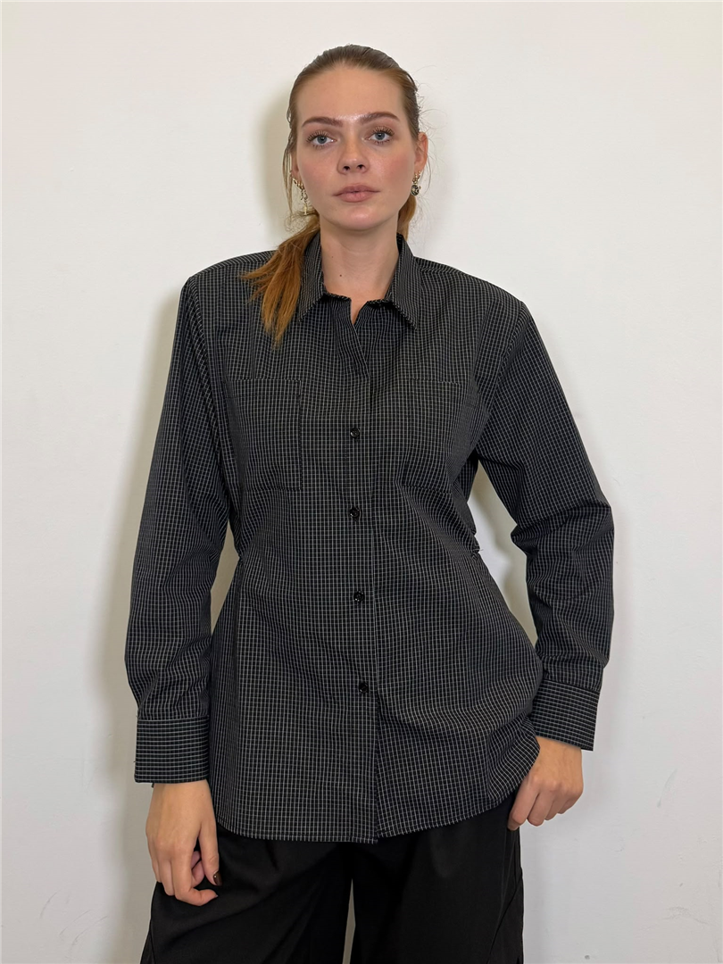 Camicia Open Back Con Lacci - Vicolo cod. TAC1230  color:nero