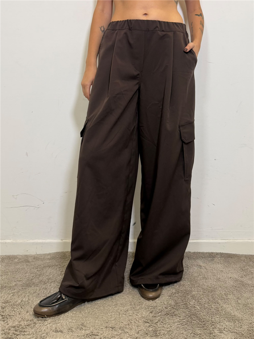 Pantalone Cargo Con Coulisse Sul Fondo - Vicolo cod. TAC1352  color:fondente