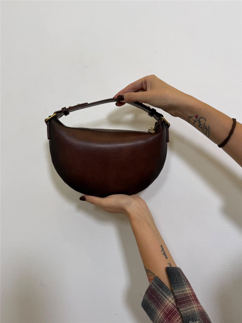 Borsa Croissant Bag - Vicolo cod. XAC0003  color:marrone/nero
