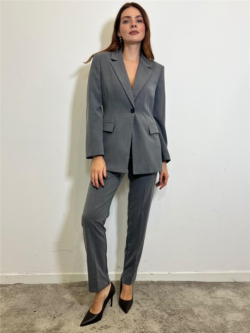 Completo Giacca E Pantalone Dritto - Souvenir cod. W40S0331  color:grigio melange