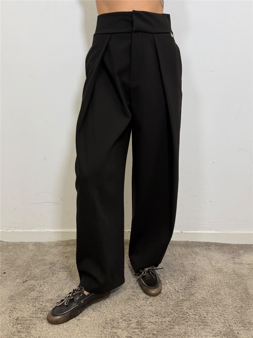 Pantalone Sartoriale Con Pieghe Frontali - Souvenir cod. M40F0128  color:nero