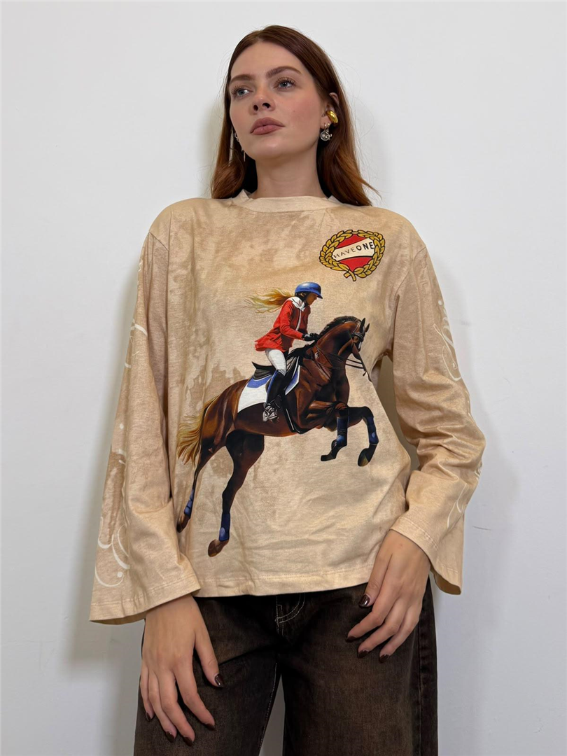 Maglia Con Stampa - Haveone cod. MVS_R240  color:burro