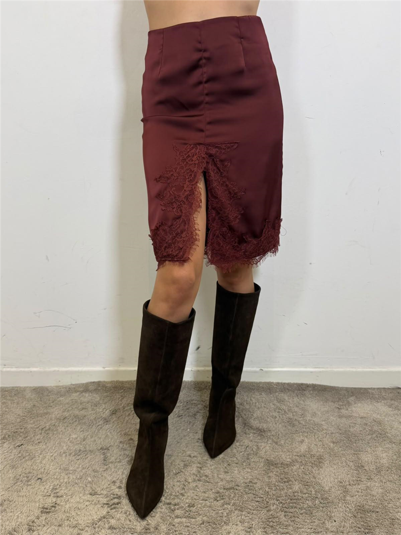 Gonna Midi Raso - Haveone cod. GVS_R067  color:coccio