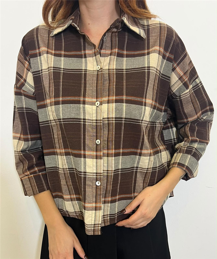 Camicia Quadro - Haveone cod. CNO_R101  color:moro
