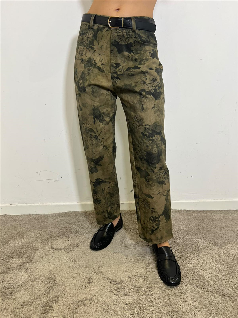 Pantalone Camouflage Fantasia Floreale - Vicolo cod. TAC1533  color:militare