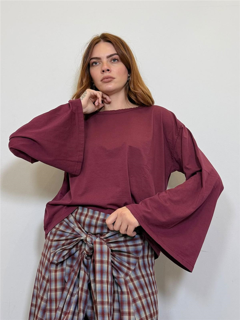Maglia Manica A Trapezio - Haveone cod. MXT_R200  color:porto