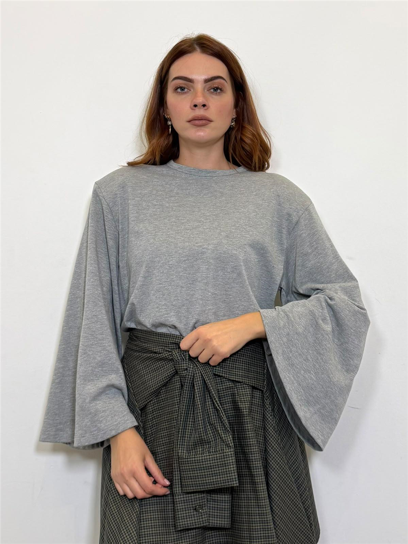 Tshirt Manica Ampia Con Spalline - Vicolo cod. UAC0177  color:grigio melange
