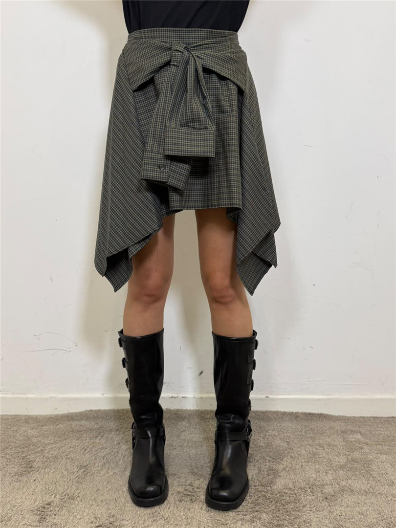 Gonna Mini Con Maniche Finte - Vicolo cod. TAC1575  color:militare