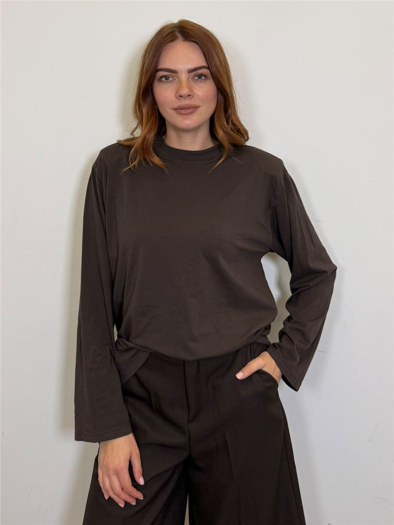 T Shirt M/trapezio Con Spalline - Haveone cod. TXT_R044  color:moro