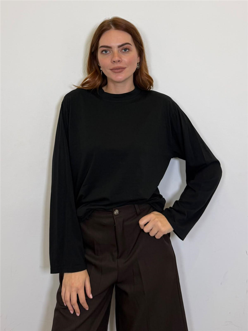 T Shirt M/trapezio Con Spalline - Haveone cod. TXT_R044  color:nero