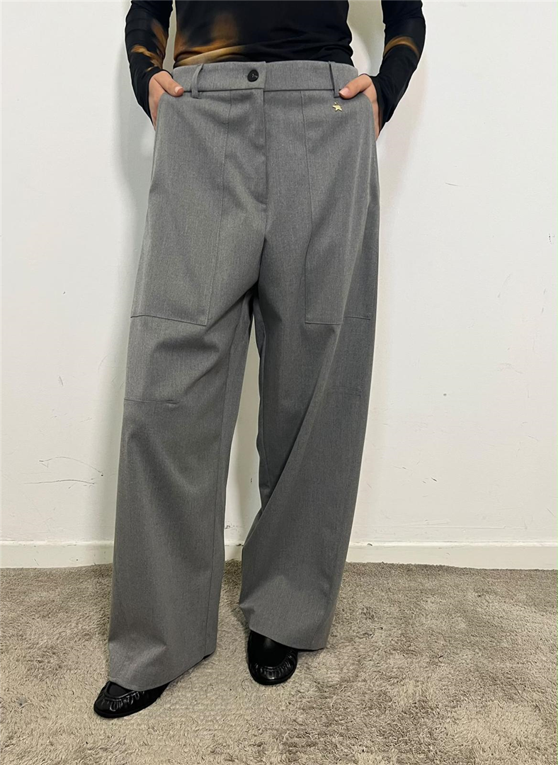 Pantalone Sartoriale Con Tasche Applicate - Souvenir cod. W40S0530  color:grigio