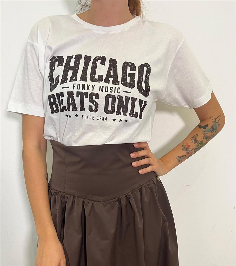 Tshirt Mezza Manica Chicago - Souvenir cod. T40N1141  color:bianco