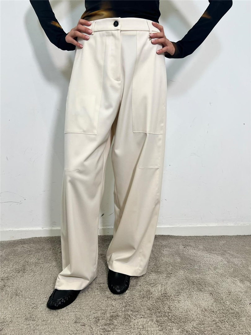 Pantalone Sartoriale Con Tasche Applicate - Souvenir cod. W40S0530  color:nuvola