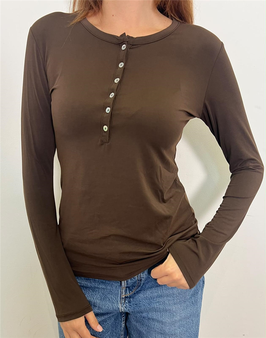 Maglia Serafino - Haveone cod. MXT_R193  color:moro