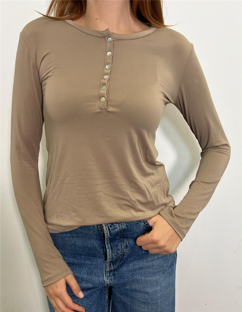 Maglia Serafino - Haveone cod. MXT_R193  color:fango