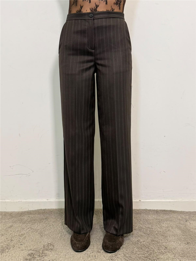 Pantalone Palazzo Gessato - Vicolo cod. TAC1655  color:moro