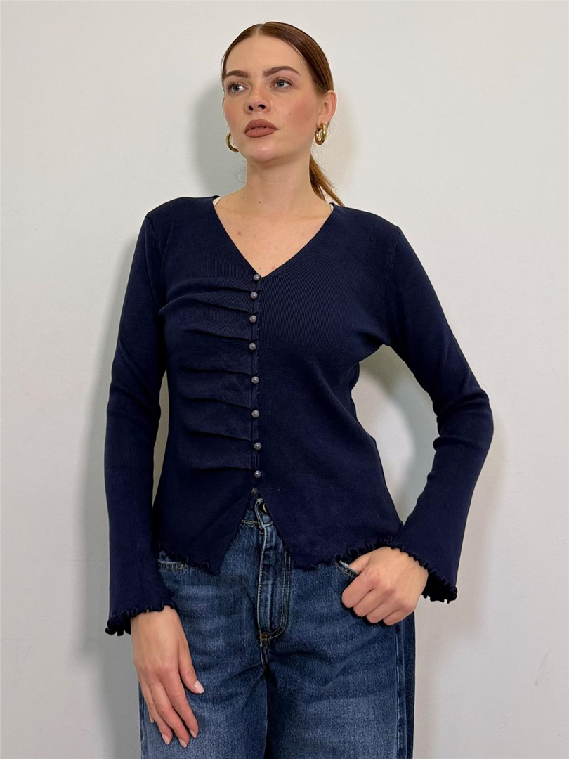 Giacchina Sciallata Rouches - Haveone cod. JPH_R106  color:blu