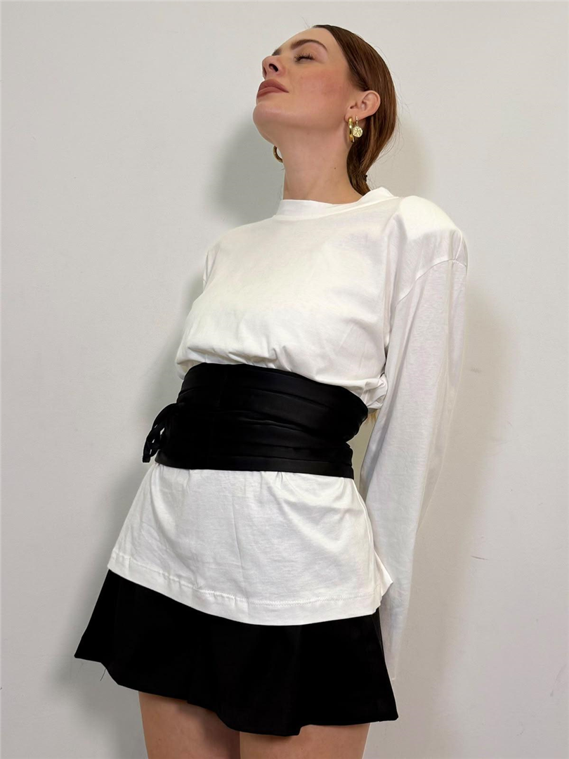 T Shirt Cintura Raso - Haveone cod. TVS_R054  color:panna/moro
