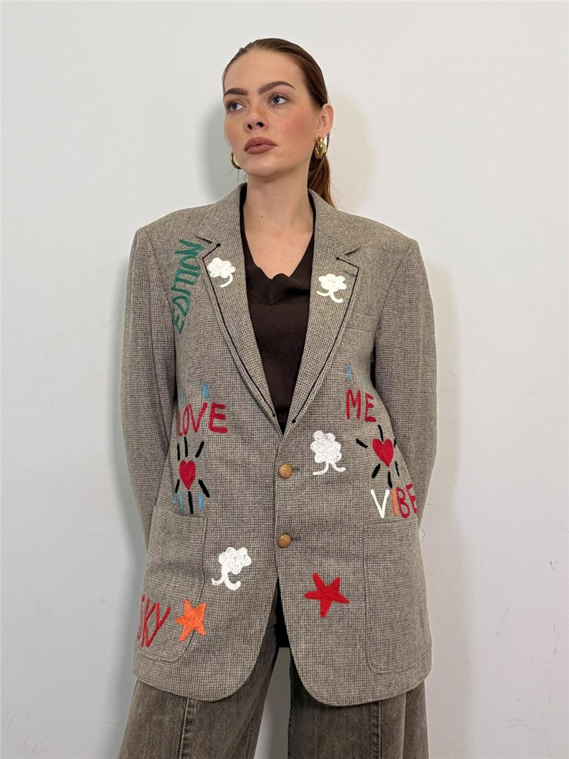 Blazer Over Vintage Con Ricami - Souvenir cod. F40X1220  color:unica