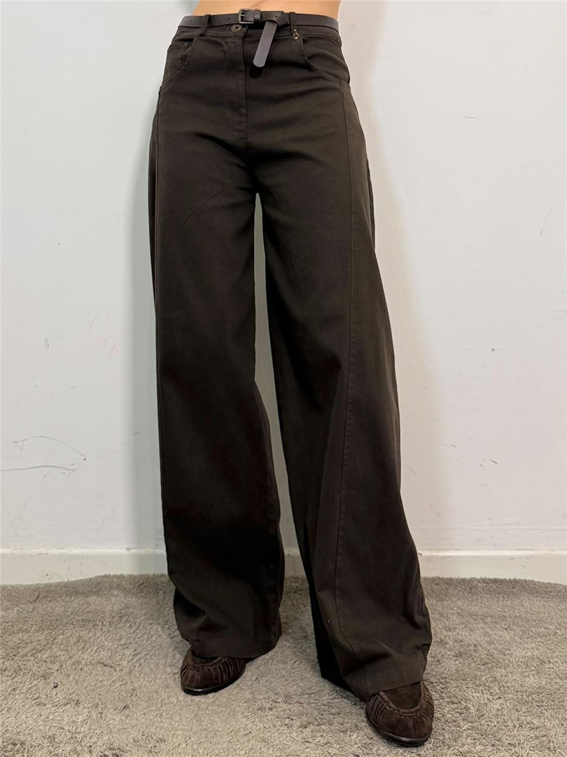 Pantalone Con Cintura Gamba Ampia - Philia Loft cod. R03L0770  color:moro