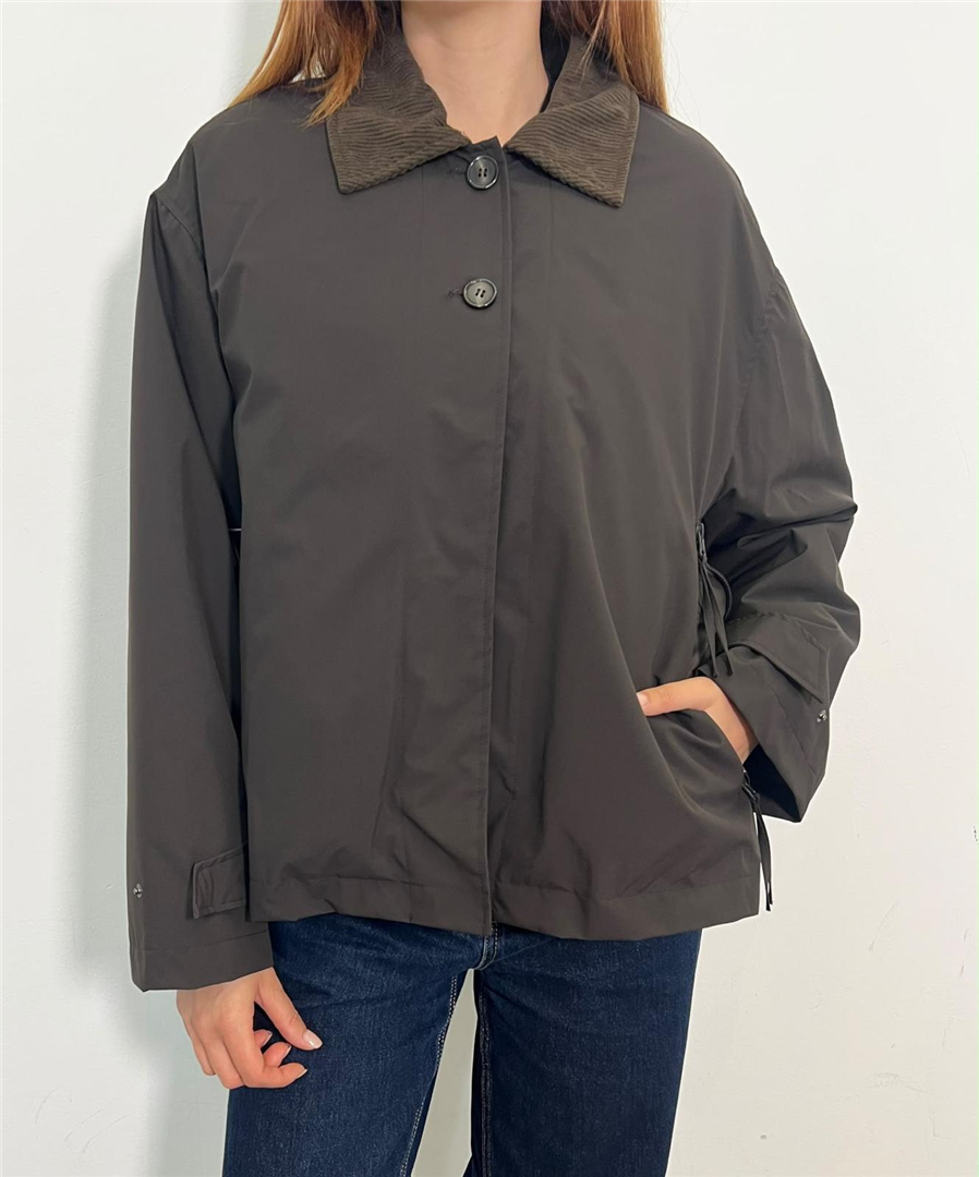 Giacca Over Con Colletto Velluto A Coste - Please cod. V8911P128  color:moro