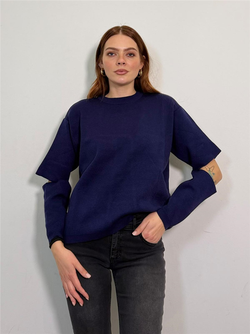 Maglia Cut Out Braccia - Haveone cod. MNC_R181  color:deep blue