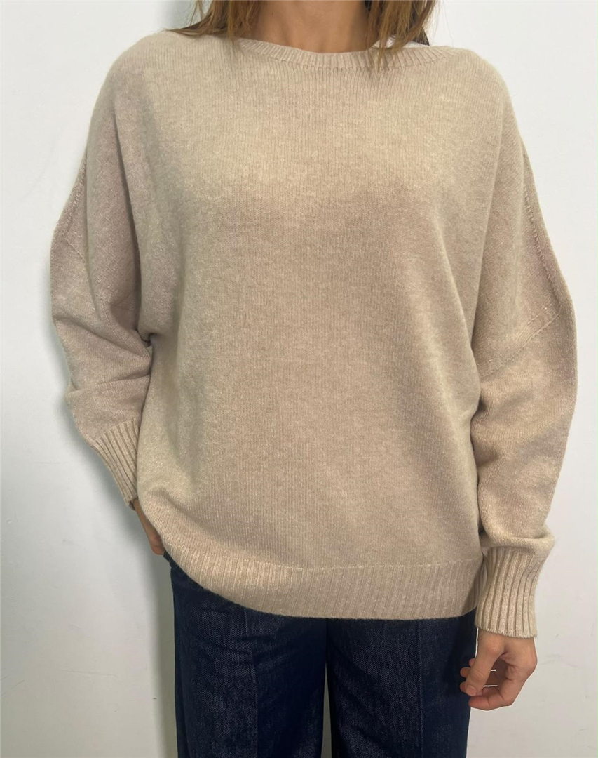 Felpa Girocollo - Haveone cod. FMG_R001  color:beige