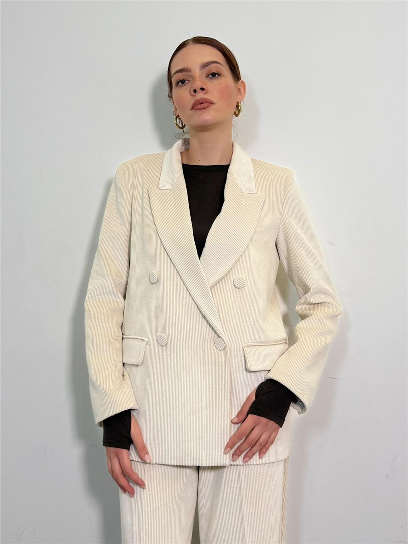Blazer Doppiopetto In Velluto - Vicolo cod. TAC1876  color:burro