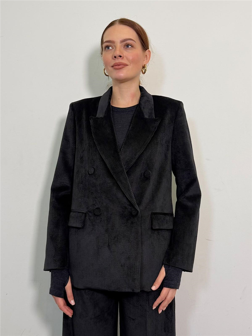 Blazer Doppiopetto In Velluto - Vicolo cod. TAC1876  color:nero